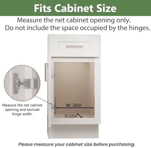 Pull Out Cabinet Organizer 19½" W x 21½" D, Heavy Duty Cabinet Pull Out Shelves, Slide Out Drawers Organization for Kitchen Cabinets Bathroom - Image 4