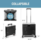 Wheeled Trolley Crate - 55L (4 Wheels) - Black/Cream [Cool Gray 1C] (1PK) - Image 2