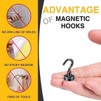 DIYMAG Magnetic Hooks, 30lbs 120pcs Cruise Cabin Essentials Heavy Duty Black - Image 3