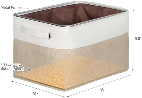 Fabric Storage Bins for Shelves, Rectangle Storage Basket, 3 Pack - Image 2
