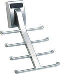 TAG Hardware Premium Space Saving Eight Tie Storage Hook Cleat Mount Organizer Rack for Home and Business (MATT Aluminum) by HardwareforHomeBusiness