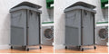 40 Gal(150L) Laundry Basket with Lid, Rolling Laundry Hamper with Wheels, Dirty Clothes Hamper with Metal Frame and Removable Bag Design, Suitable for Laundry Room, Bedroom - Grey (Pack of 2) by Unlockyourhomestoragelife