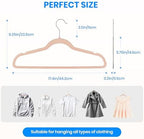 YSSOA Velvet Hangers 60 Pack, Non-Slip Clothes Hangers with Shoulder Notches, 360° Swivel Hooks, Heavy Duty Standard Hanger for Closet Space Saving, Pink - Image 2