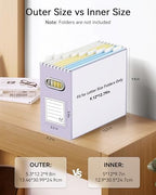 Oterri Portable Collapsible Cardboard File Box with Handle for Letter-Size - Image 2