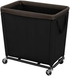 StorageWorks Laundry Hamper with Wheels, 310L Large Black Basket Cart by StorageWorks