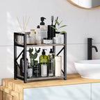 Kitchen Countertop Organizer, Coffee Bar Station Organizer for Countertop, 2 Tiers Kitchen Counter Shelf, Wooden Spice Rack Organizer, Space Saving Desk Shelving Riser Unit - Image 4