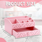 Marsui Wood Paper Plate Dispenser for Countertop, Pink - Image 2