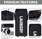 Goodpick 2-Pack Rolling Dirty Clothes Hamper with Wash Bag for Laundry, 75L - Image 4