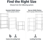 Amazon Basics 4-Shelf Adjustable Heavy Duty Steel Wire Rack Storage Shelving Unit for Kitchen, Garage, Easy Assembly, 350 lbs Per Shelf, 36" x 14" x 54", Chrome Silver - Image 4