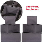 DIOMMELL 12 Pack Foldable Cloth Storage Box Closet Dresser Drawer Organizer Fabric Baskets Bins Containers Divider for Baby Clothes Underwear Bras Socks Lingerie Clothing,Dark Grey 444 - Image 7