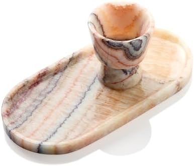 Natural Marble Decorative Tray, 9.8”x4.4”, Rose - Image 4