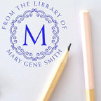 Personalized Portable Pre-Inked Regal Initials Custom Made Return Library Stamp for Muslim Families - Library Stamper for Books - Library Stamper for Home or School Use - Ideal Gift for Book Lovers - Image 5