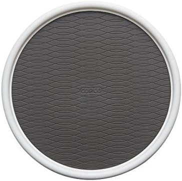 Copco Non-Skid Pantry Cabinet Lazy Susan Turntables, 18-Inch and 12-Inch, White/Gray - Image 6