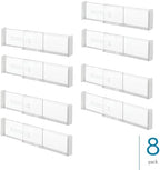 iDesign Plastic Adjustable Deep Drawer Dividers, Set of 8, Clear - Image 2