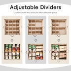 Shoe Storage Organizer 3 Pack with Clear Cover and Adjustable Dividers – Fabric Shoe Organizer for Closet Fits 24-48 Pairs, Space-Saving Shoe Organizer Box, Dustproof & Reinforced - Image 4