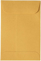 JAM PAPER #4 Coin Business Commercial Envelopes with Peel and Seal Closure - 3 x 4 1/2 - Brown Kraft Manila - Bulk 250/Box by JAMPaper