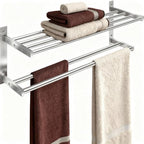 Taaji Towel Racks for Bathroom 24 inch, 2 Tier with Towel Bars, Brushed by Taaji