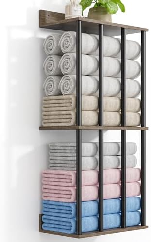 Towel Racks for Bathroom Wall Mounted, Updated 4 Bar Wall Towel Holder by WeGXY
