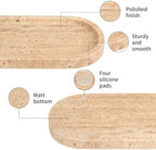 Natural Marble Tray Oval, Travertine, 10 x 5 x 0.6 - Image 3