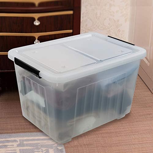 4-Pack Clear Plastic Storage Bins with Lid, 42 L - Image 5