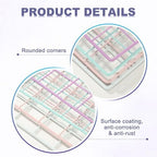 PATIKIL 12x12 in Wall Grid Panel, 6 Pack Wire Grid Panel Shelf Board Metal Gridwall Photo Pictures Display Hanging Organizer Mesh Frame Memo Board for Display DIY Craft Shows Home, Green - Image 3