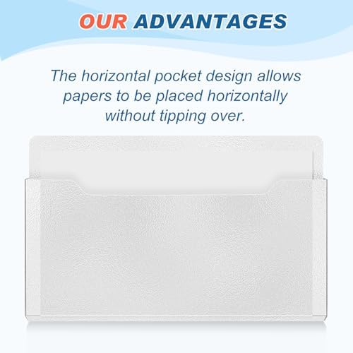 Fuutreo Magnetic Wall File Holder,6pcs,Clear,Horizontal-large - Image 3