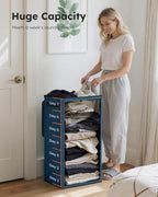 SOLEDI 100L Laundry Hamper with Lid, Large Collapsible Laundry Basket - Image 3