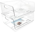 Isaac Jacobs 2-Piece (16" x 12" x 6.1") X-Large Wide Stackable Bins by IsaacJacobs