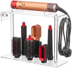 Acrylic Hair Tool Storage Rack, Compatible with Dyson Airwrap Styler Accessories, 6 Slots Clear Display Stand for Long Barrel Curling Wands, Countertop Organizer for Bathroom Vanity & Dressing Table by Unknown