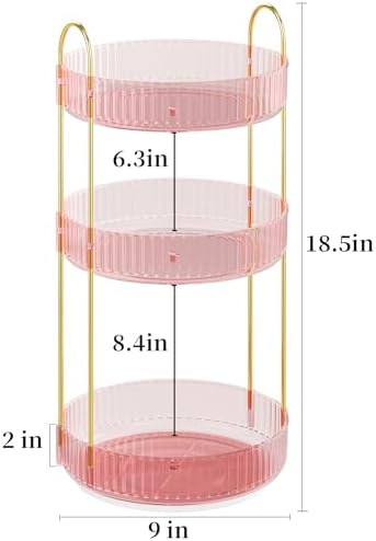 Rotating Makeup Organizer Countertop, Skincare Organizers - Image 2