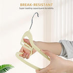 20 Pack Non-Slip Velvet Suit Hangers with 360° Swivel Hook - Space Saving Beige Clothes Hangers, Heavy Duty for Adults - Image 5
