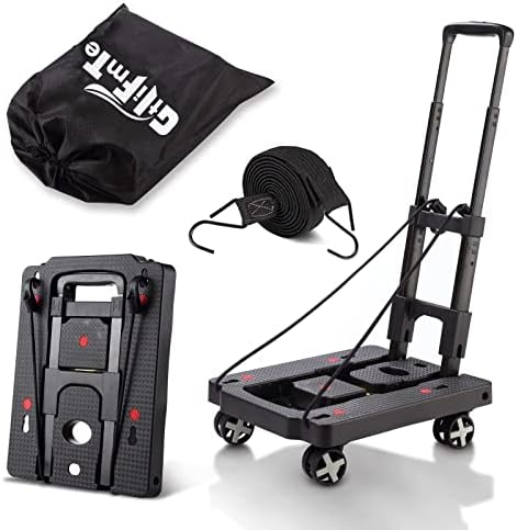 GtIiFmTe Foldable Hand Truck, Lightweight Luggage Cart for Airport Car Seat by GtIiFmTe