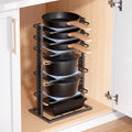 LAMU Pots and Pans Organizer for under Cabinet, 6-Tier Heavy Duty Pan Pot Organizers inside Cabinet Adjustable 14 to 24.57", Pot Rack Kitchen Cabinet Organization and Storage Holds up to 12" Cookware by YourHome-OrganizationHelper