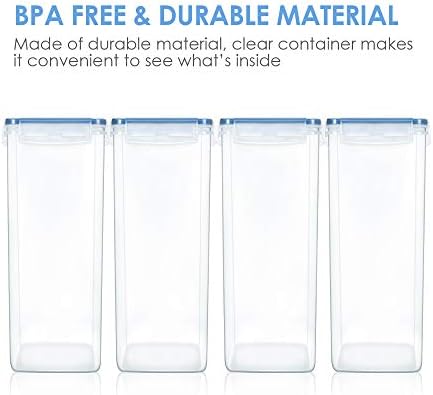 Vtopmart 6.5L Flour Sugar Storage Containers, 4 PCS, Blue - Image 3