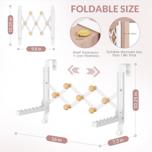 BAKON Over The Door Hanger Folding Clothes Drying Rack for Hanging Clothes - Image 2