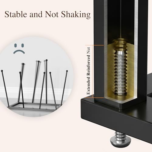 Boot Storage Organizer,Metal Free Standing Boot Rack,12 Pairs,Black - Image 5