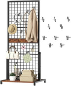 HOOBRO Gridwall Panel Units 5.6' x 2.1' Ft, Movable Grid Display Rack by HOOBRO