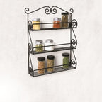 Spectrum Diversified Scroll Wall-Mounted Traditional Spice Rack Organizer for Cabinet & Kitchen, 3-Tier, Beauty & Nail Polish, 43710 - Image 5
