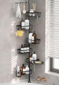KEGII Corner Shower Caddy, 6-Tier Tension Pole with Towel Holder by KEGII