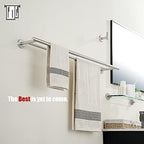 JQK Double Bath Towel Bar, 30 Inch 304 Stainless Steel Thicken 0.8mm Towel Rack for Bathroom, Towel Holder Brushed Finished Wall Mount, Useable Length 27 Inch, TB100L27-BN - Image 4