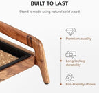 Anji Mountain Heavy Duty Waterproof Wooden Shoe Storage Mat Organizer/Boot Storage Tray Multi Use for Entryway with Coir, Tan and Khaki Insert, 1 Tier, Fits 2 Pair (26.5" Wide) - Image 4