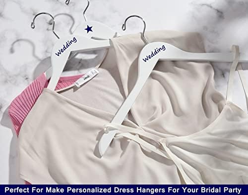 Amber Home 24 Pack Wooden Shirt and Dress Hangers Smooth White Finish - Image 4
