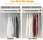 30 Pack Velvet Hangers, Short Neck Non Slip Slim Hangers with 360° Swivel Hook, Space Saving Clothes Hangers for Shirts, Dresses, Sweaters, White - Image 6