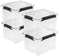 Sterilite Gasket Storage Box with Lids for Home & Office, 34 Quart, 4-Pack by Sterilite