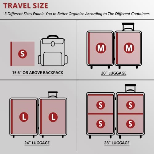 Travel Vacuum Bags for Clothing with Cordless Pump 27 Combo, Pink - Image 4