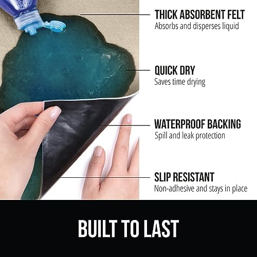 GORILLA GRIP LeakGuard Under Sink Mat for Kitchen Cabinet, 24x60 Beige - Image 2