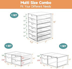 DOMNIU Acrylic Makeup Drawer Storage Organizer with 13 Drawers, 3 Set - Image 3