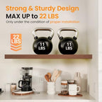 BAYKA Walnut-Like Floating Shelves 22.5in, 3Pack, Wall Mounted Wall Decor - Image 5
