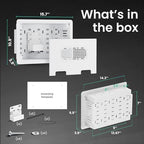 ynVISION.DESIGN 9" Recessed in-Wall Media Box for Clean TV Install, 4 Pack - Image 7