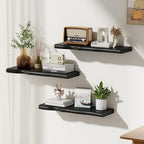 Organic Wavy Edge Floating Shelves,Hidden Brackets,2 Pack 24 in - Image 2